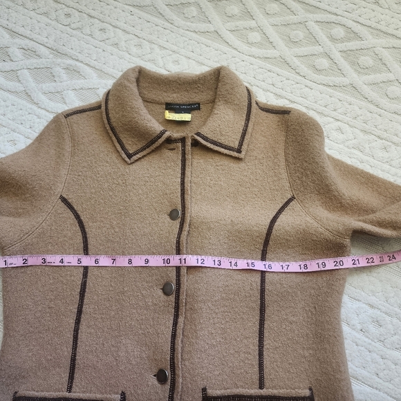 S Tan Boiled Wool Jacket - Picture 12 of 15